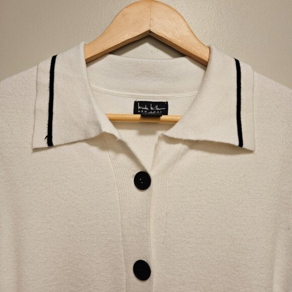 Nicole Miller New York Women's Button Front Belted Mini Sweater Dress Size M. - Picture 13 of 15